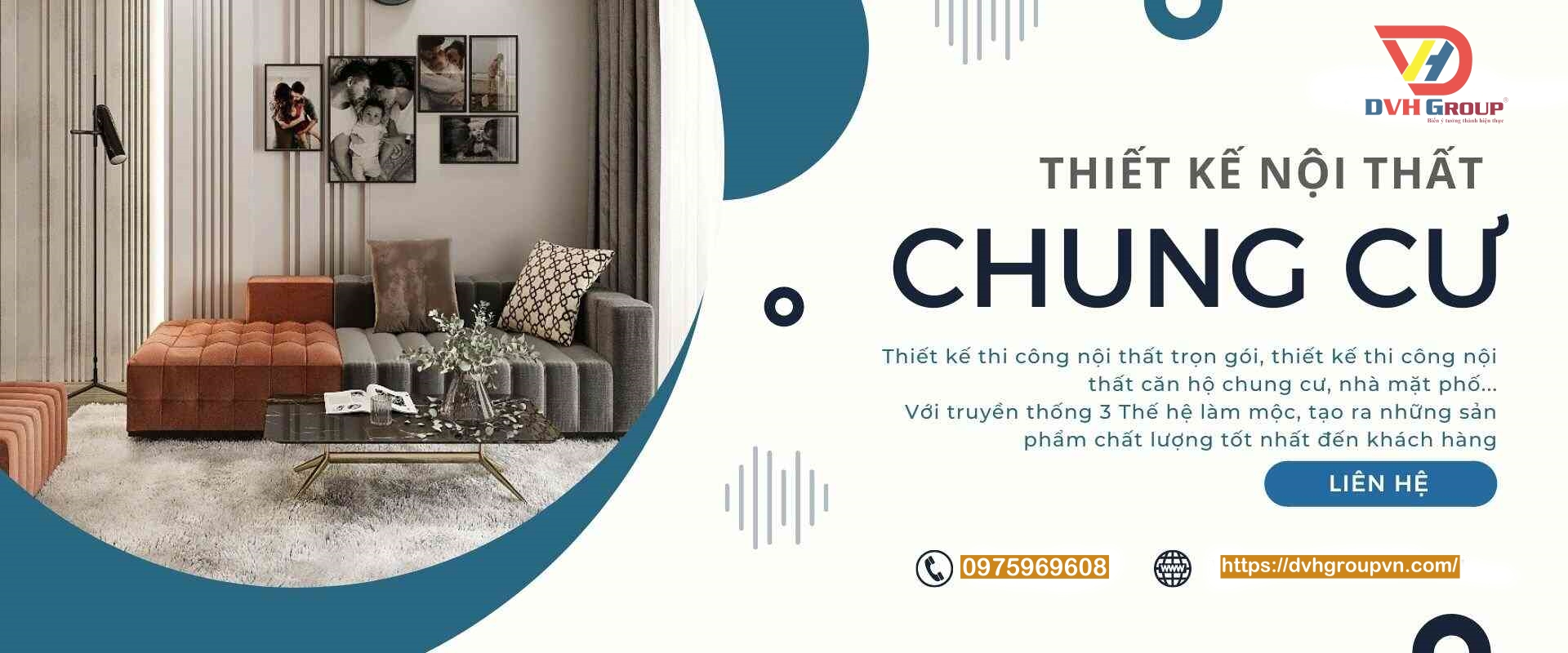 DVHGroup lựa chọn của bạn khi thiết kế nội thất căn hộ chung cư 2 phòng ngủ