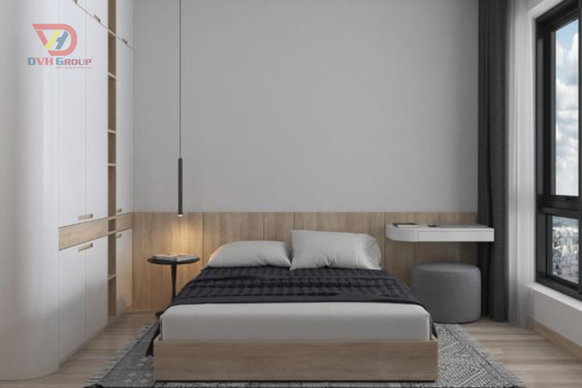 Mẫu phòng ngủ hiện đại sang trọng, đơn giản bố trí công năng hợp lí